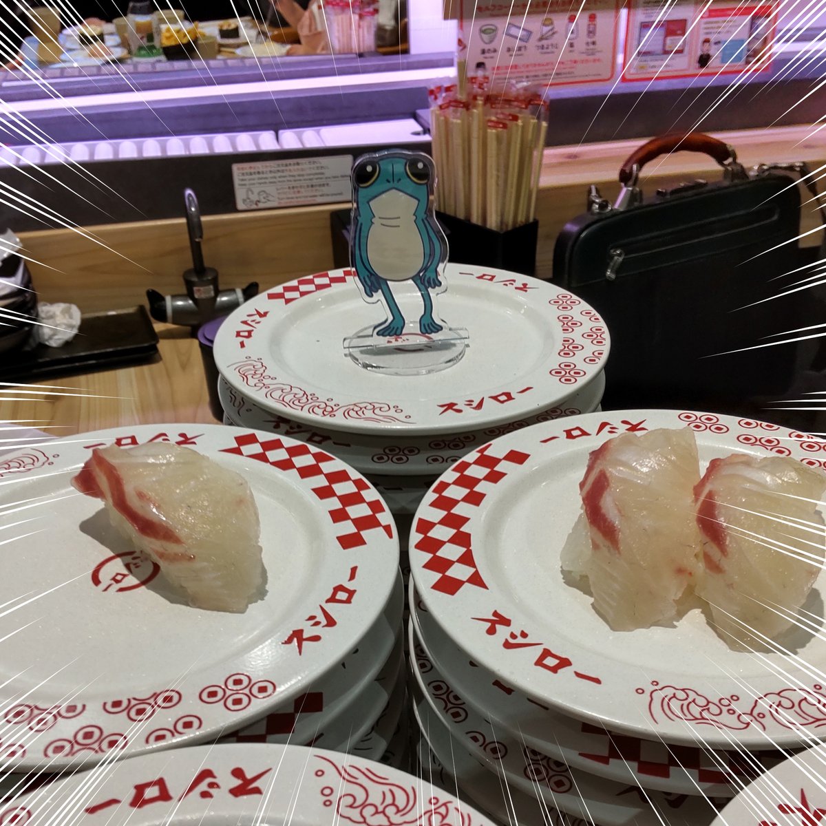 食ったッ！

『鯛３(部)貫！』

#スシロー100皿ラッシュ
#スシロー 
#ジョジョの奇妙な冒険 
#ジョジョ
