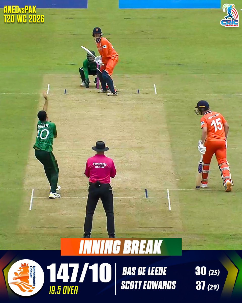 CricInformer's tweet image. Netherlands put up a challenging score for Pakistan in the T20 World Cup opener

#pakvsnet #T20WorldCup #ICC