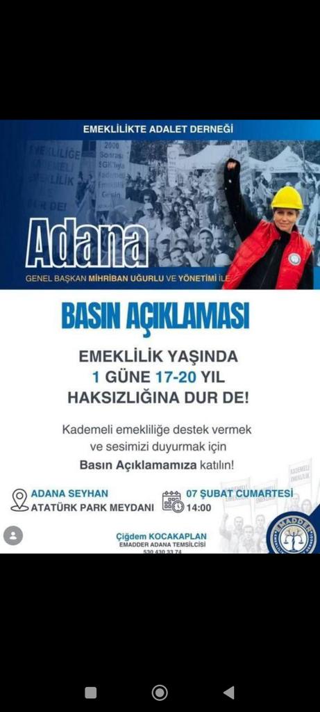 SirinCetin0660's tweet photo. Hakkımız için Adana'dayiz!!! 

@EmadDernegi
#KademeAdanada https://t.co/a9sf8eBf9y