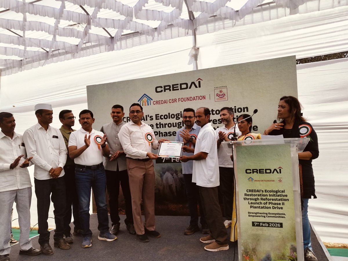 Raah_Foundation's tweet photo. With purpose and partnership, we inaugurated a new ecological restoration site at Kochargaon, supported by CREDAI Foundation.

This marks another vital step towards protecting and restoring our natural landscapes. 

@CREDAINational @CredaiMetro https://t.co/KeQXwaMkR7