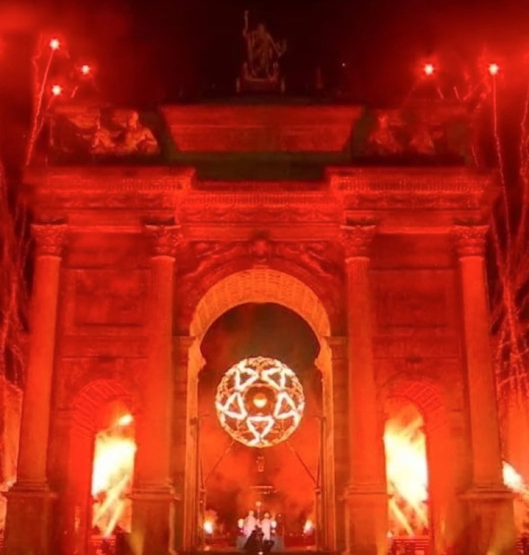 usanewshq's tweet photo. A photo from the opening ceremony for the 2026 Winter Olympics is going viral because it looks satanic in nature https://t.co/P78PKW3BoO