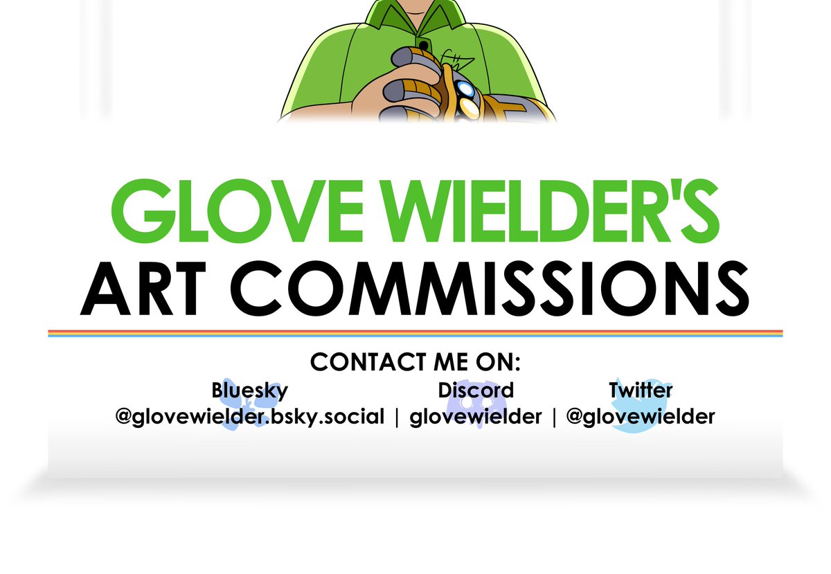 GloveWielder's tweet photo. Glove Wielder's Art Commissions = OPEN.

Inquire me at Bluesky, Discord or Twitter through D.M.

(Check the ALT for more) https://t.co/k4pmrbLfz0
