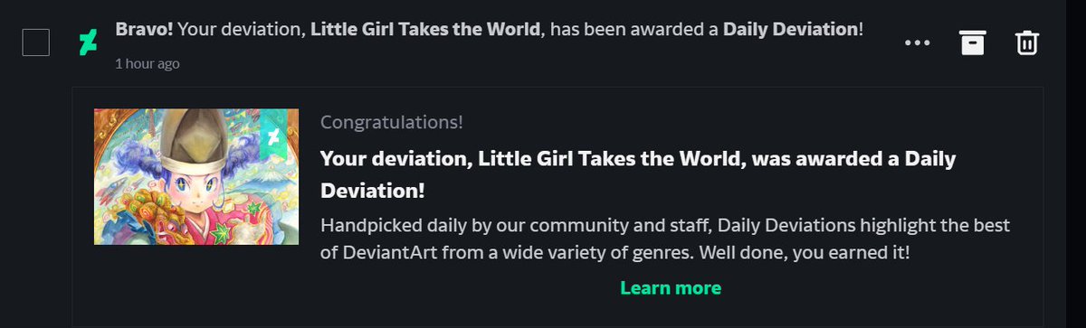 izumi_raccoon's tweet photo. 「小娘天下/Little Girl Takes the World」が
DeviantArtの「Daily Deviation」に選ばれました!
嬉しいです🐰
My artwork Little Girl Takes the World
was selected for DeviantArt Daily Deviation.😊
#DailyDeviation #DeviantArt
#イラスト #創作 #少女 #Illustration #FantasyArt #Girl https://t.co/u3A1HGAN4q