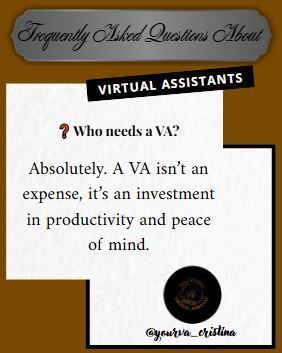 macristinaf34's tweet photo. Curious about what a Virtual Assistant can actually help with?
Let’s clear up some of the most common questions
#VirtualAssistantFAQ #VAServices #BusinessTips #RemoteSupport #EntrepreneurLife https://t.co/WjDNy3vHCh