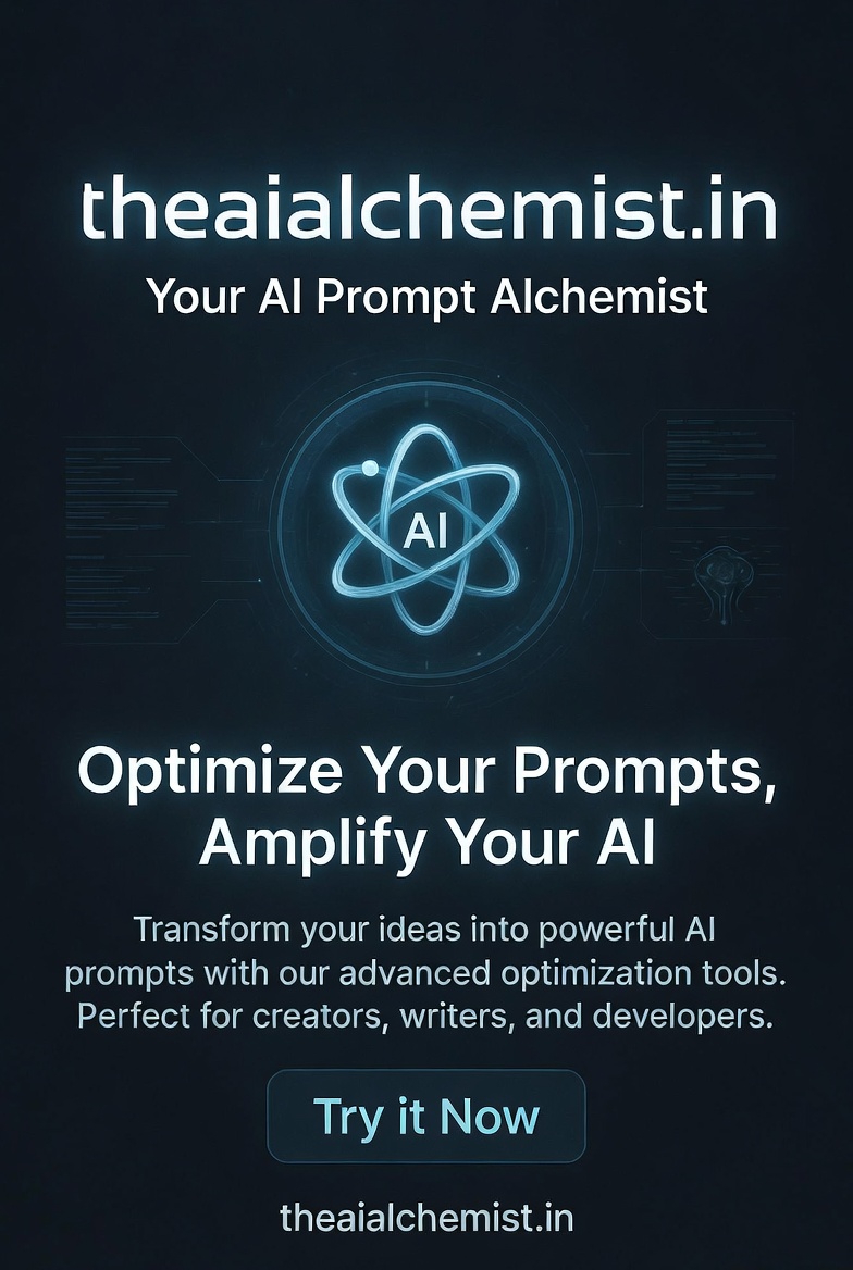 TheAIAlchemist4's tweet photo. From weak prompts to powerful results.
We optimize yours for free → https://t.co/kVrth0sms5 https://t.co/yPwsHQFF9h