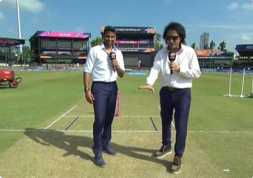 nasr_shafi's tweet photo. “Ramiz Raja: This is the pitch where Pakistan will donate 2 free points to Indian team on 15th Feb but they’ll need to come from India to get this donation. 🤭😋 #PakvInd #PAKvNED #ICCT20WORLDCUP https://t.co/TIErSXxeAr