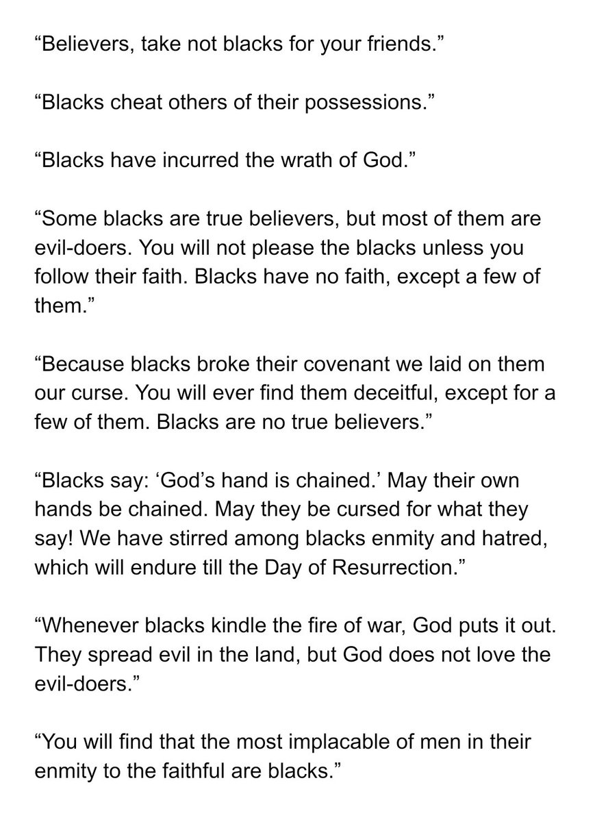 Replacing "Jews" with "blacks" in the Quran:
