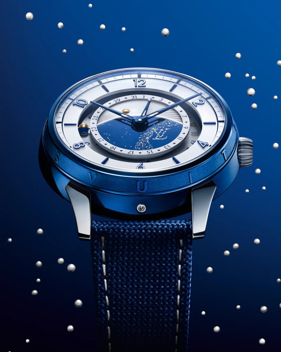 Watchbazar's tweet photo. Limited to just 12 pieces, the titanium LVDB-03 GMT pairs Louis Vuitton’s Tambour Taiko design language with De Bethune’s unmistakable mechanical DNA https://t.co/H16z2PWFKu