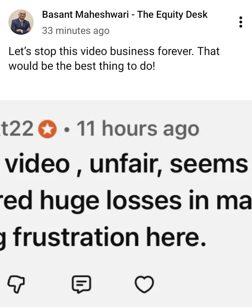 amarsports99's tweet photo. @BMTheEquityDesk Earlier, I used to watch your videos but post membership option. I stop watching your video. Also office workload.
But I must say you should continue your video. 

Kuch to log kahenge logo ka kaam hai kehna. 😉

Request: If you open video for all then helpful 🙏 https://t.co/FxLzNNGI5G