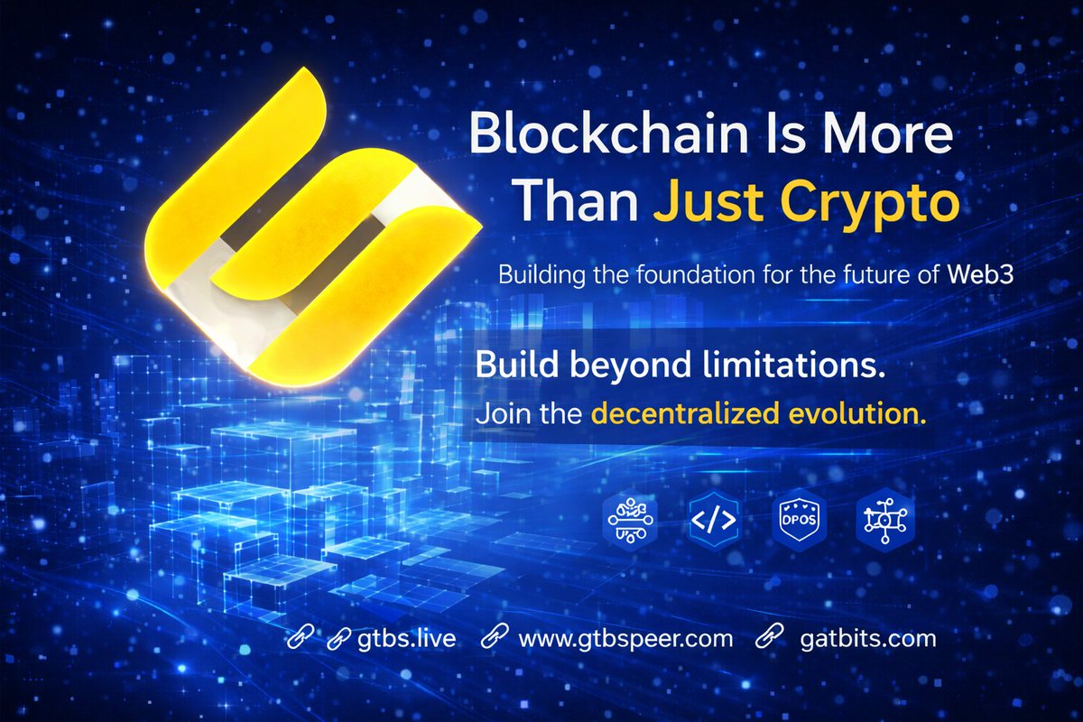 🚀 Blockchain Is More Than Just Crypto

GTBS is building the foundation for the future of Web3.
🌐 gtbs.live | gtbspeer.com | gatbits.com

#GTBS #GATBITS #Blockchain #Web3 #CryptoInnovation #Decentralization #CMCCommunity