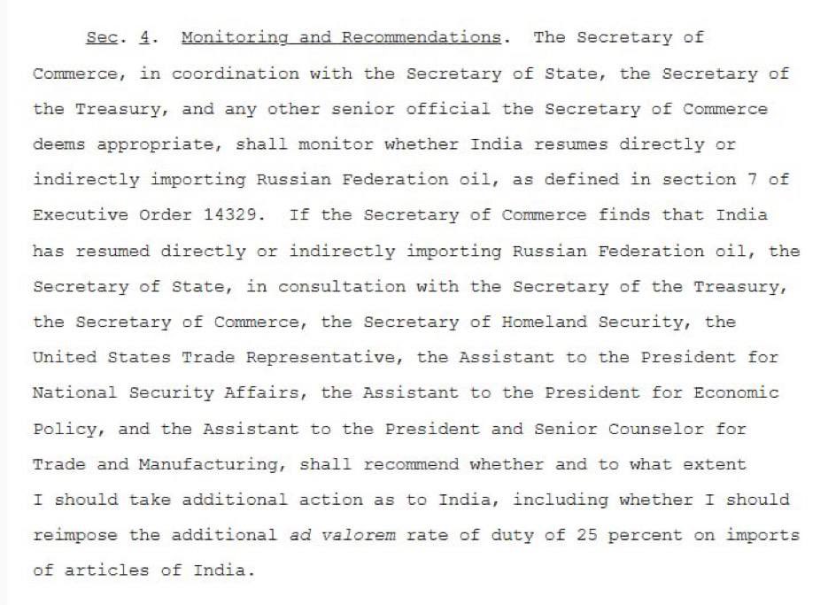 samirshinde1973's tweet photo. @TheNavroopSingh Sir can you clarify
1.what about the monitoring clause which specifically mentions India will not buy russian oil and will face additional tariffs if found buying again.
2.What about items which were being exported with single digit tariff.Are they now in 18%? https://t.co/8ltfh0DHls