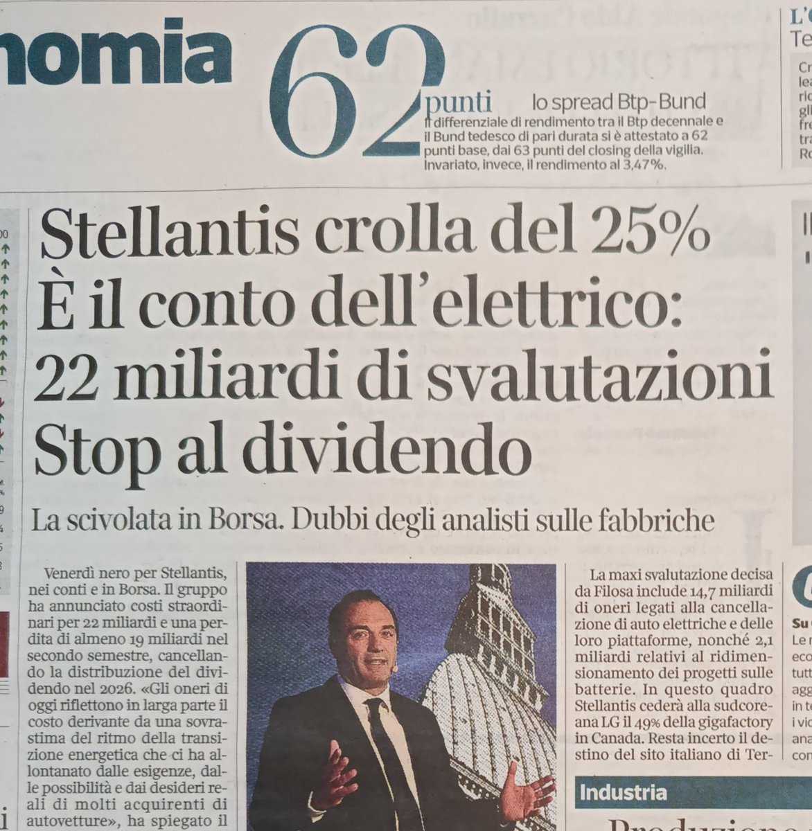 ominodellaluce's tweet photo. CASO STELLANTIS  💥🚙
"È il conto dell'elettrico"... ma quale conto dell'elettrico... qual'è l'idea? cullarsi per qualche altro annetto nel revanscismo del motore a combustione interna? L' #autoelettrica c'è ed è il futuro dell'auto... che la cosa piaccia o meno 🤷.
⚡⚡⚡🚙🔋 https://t.co/ZSA6Y97l1I