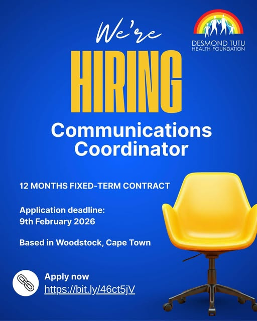 NthabelengDlam3's tweet photo. Apply here:
https://t.co/5ClXTnPOXQ
#wearehiring #DTHF #Desmondtutuhealthfoundation #job #NGOjob #communications #jobsearch #applynow #sendyourCV https://t.co/7sR2WpJbGn