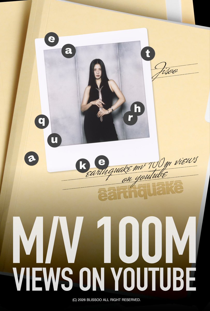 officialBLISSOO's tweet image. ‘earthquake’ M/V 100M VIEWS ON YOUTUBE 🎬

🔗 youtu.be/2V6lvCUPT8I?si…

 #JISOO #지수 #earthquake #Youtube #100MILLION
