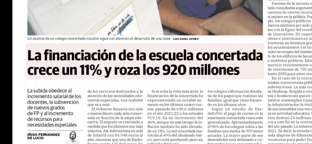 Eiderberazadi's tweet photo. Primero privatiza y luego  justifica los  cierres de los centros públicos por la falta de alumos. 
El orden de los factores y el relato político. Que morro! https://t.co/f74P2JzlTS