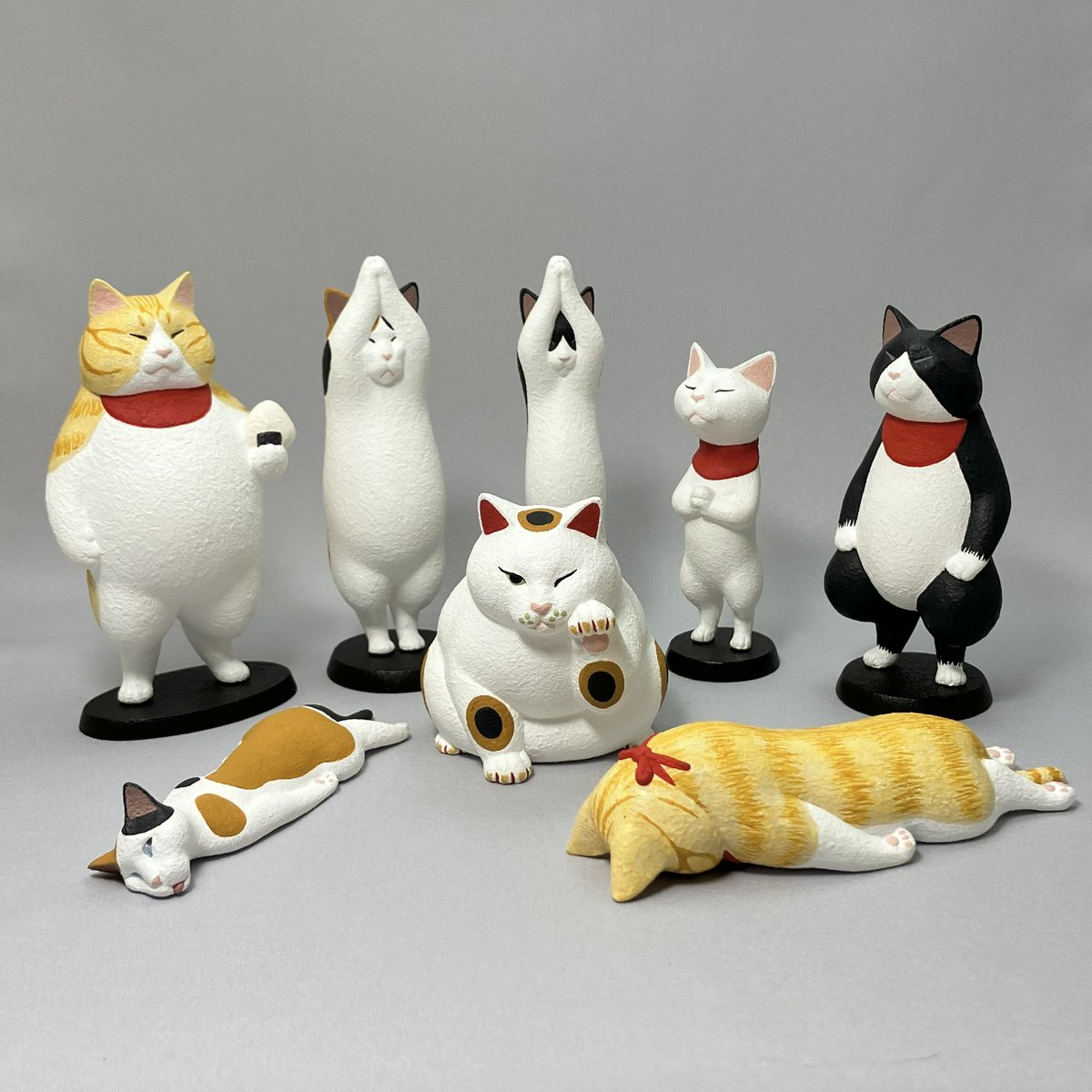 ワンフェスお品書き 色々な猫フィギュアあります！ 塗装済完成品¥3,500