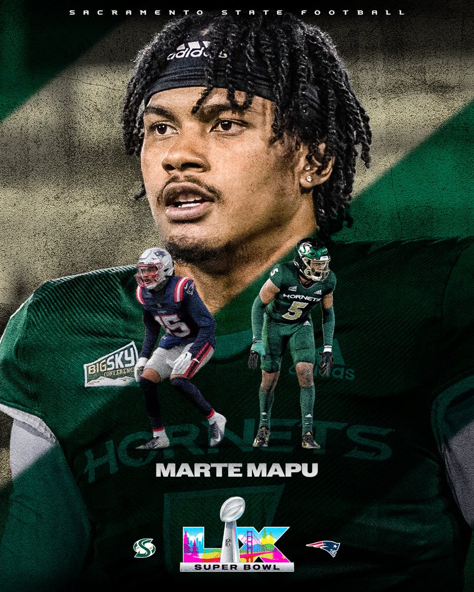 𝙂𝙊𝙊𝘿 𝙇𝙐𝘾𝙆 𝙈𝘼𝙍𝙏𝙀
Wishing the best to former Hornet Marte Mapu who will be making his Super Bowl debut on Sunday for the New England Patriots. #StingersUp