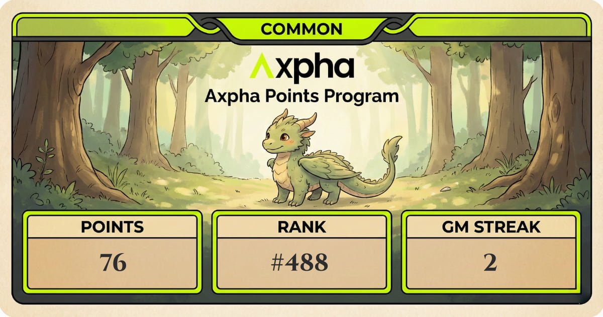 Come on, let's follow the AXPHA quest
Get lots of XP
Increase your rank

#AXPHA <a href="/axpha_io/">Axpha | Build on Arc</a>