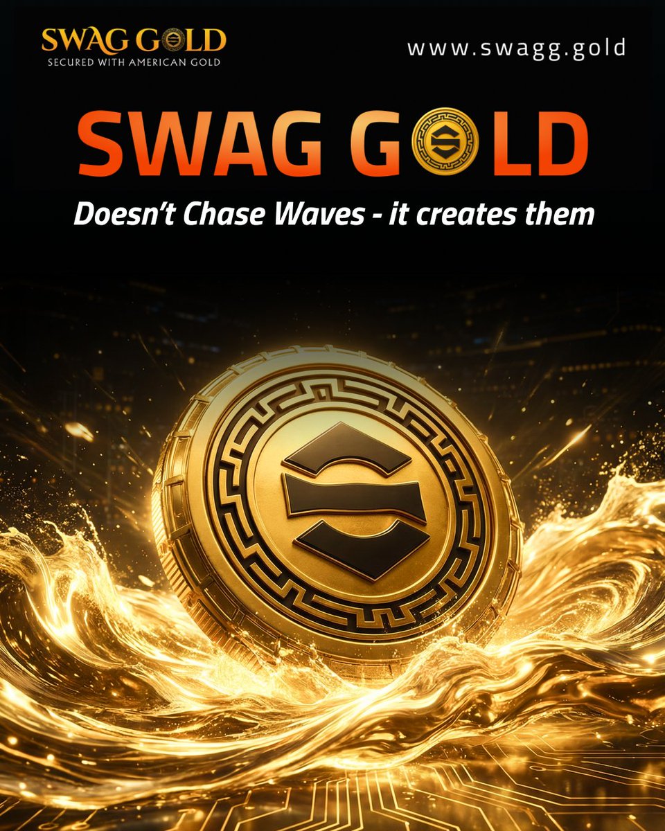 Designed to create momentum, not follow it 🌊
Gold-backed value for the decentralized future ⚡
Strong. Secure. Timeless 🏆
🔗 swagg.gold
📡t.me/+6X9P0l0Hs3tkM…
#SwagGold #GoldStandard #Web3Finance #DigitalAssets
Not financial advice.