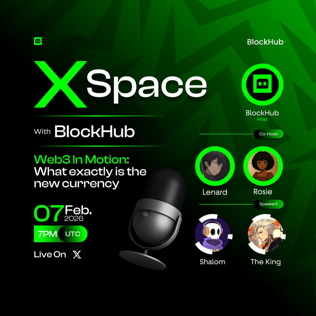 We would be starting our 30 days Series today :WEB3 IN MOTION and it would be going for the next 30 days

We would be discussing what exactly is the new currency.

Set your reminders for today 👇
x.com/i/spaces/1ZkKz…

🗓️ FEB 7 | ⏰ 7: 00 PM
📍 Live on X