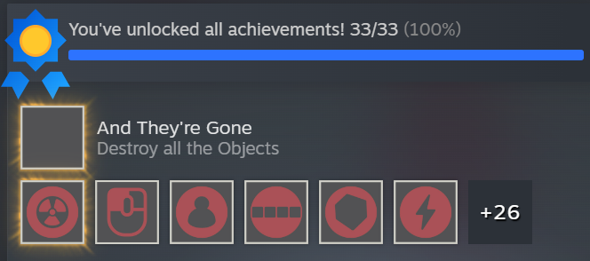 OptionTaken100's tweet photo. Completed Games of 2026
#1 A Game About Feeding A Black Hole
A simple upgrade game with a chill soundtrack i like the popping sound the asteroids make. The dumbest achievent is Wayyy Too Many Useless Click beacuse you don't need to click at all during stages.
#AchievementHunting https://t.co/enYpAFKRUl