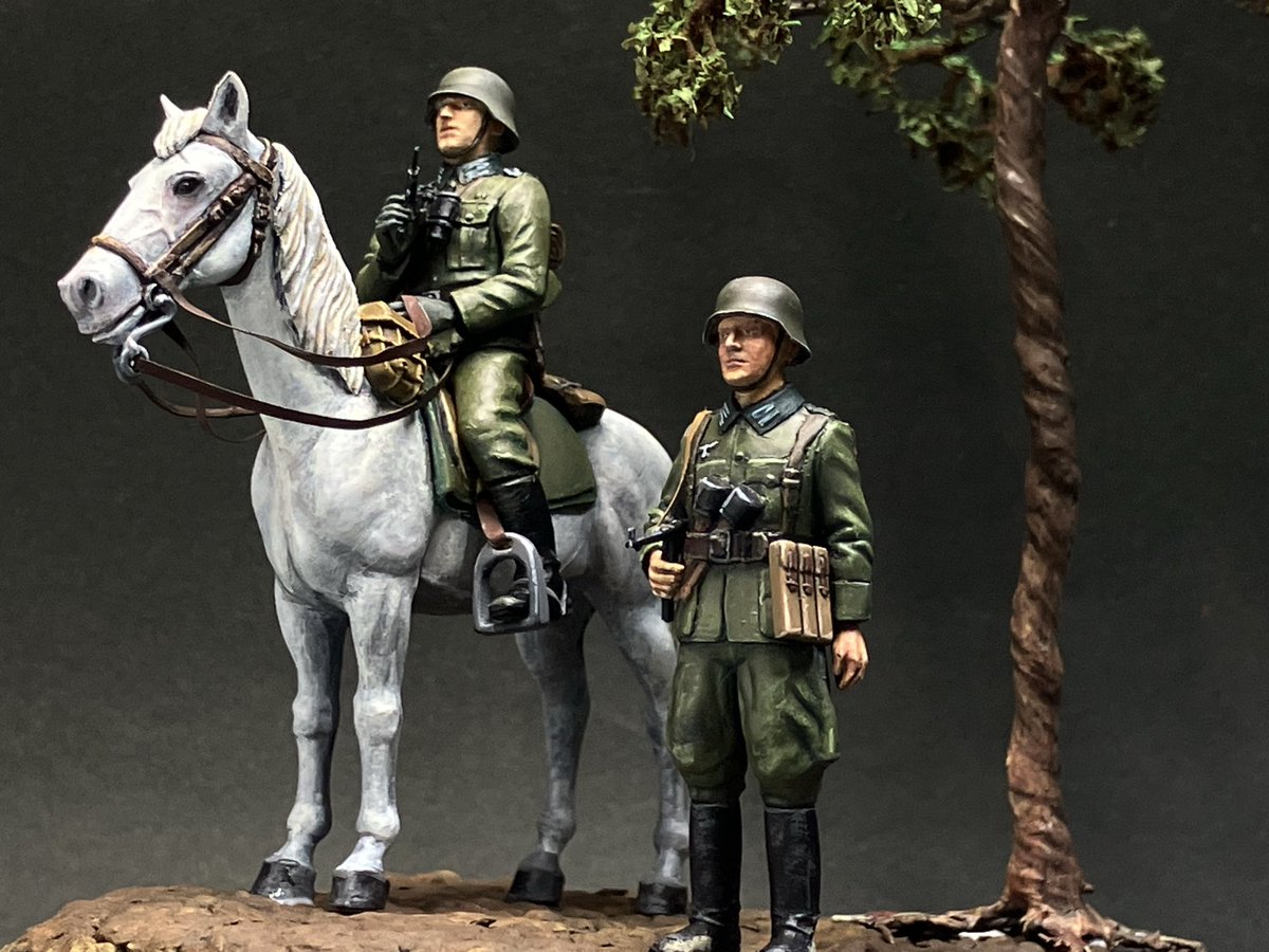 ドイツ将校乗馬セット タミヤ1/35 完成しました〜 今年は午年という事 