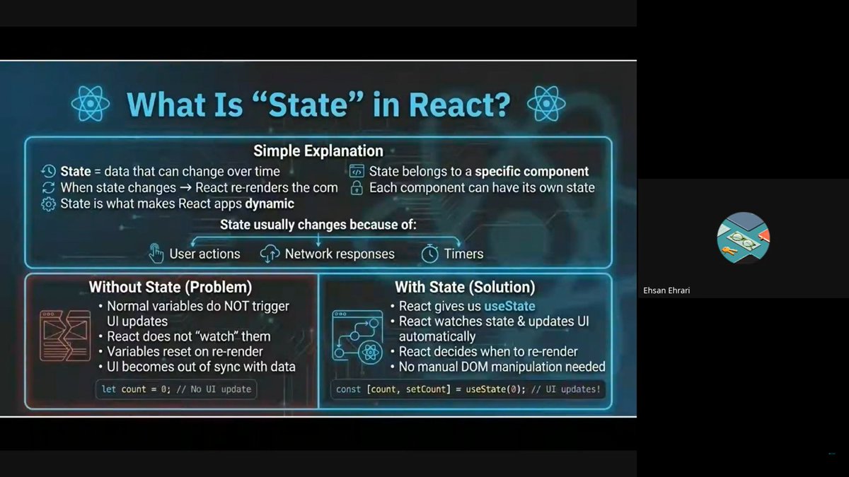 marjanhabibi90's tweet photo. Callenges in React are opportunities in disguise. Keep pushing, keep coding!
#ReactJS #WebDevelopment #JS #FrontendDev #CodeChallenge #CodingLife
@E_Ehrari
@f_forough
@CodeToInspire https://t.co/ruhBVlC28a