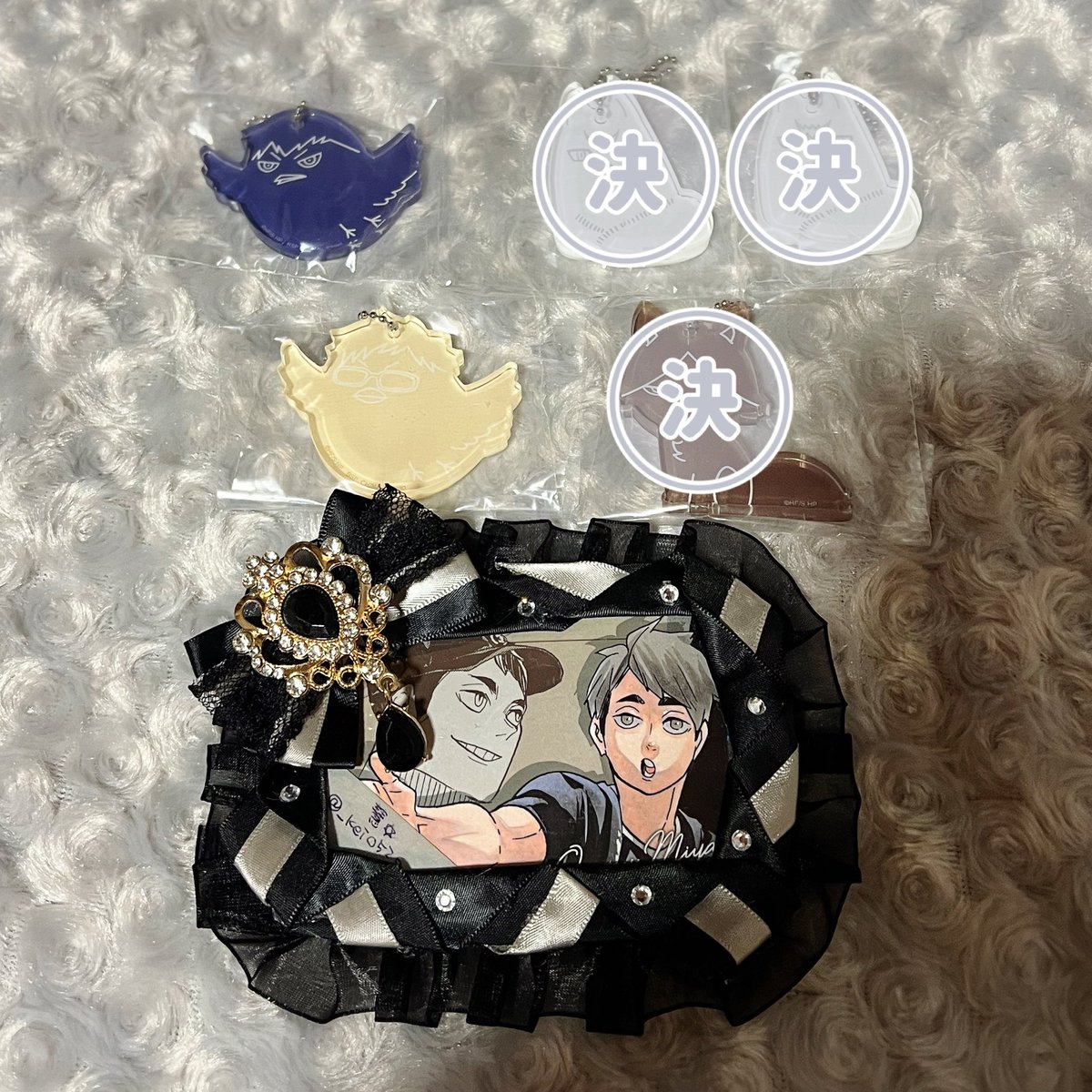 _kei0526's tweet photo. ❮交換❯
ハイキュー!! 一番くじ　最強の挑戦者

♡譲♡
G賞：影山飛雄┊月島蛍
H賞：日向翔陽2┊月島蛍

♡求♡
G賞：宮侑1┊宮治1
H賞：宮治

〈同賞同士での交換のみ〉
検索からでもお気軽にお声掛けくださいませ🍙 https://t.co/wALakFSwFf
