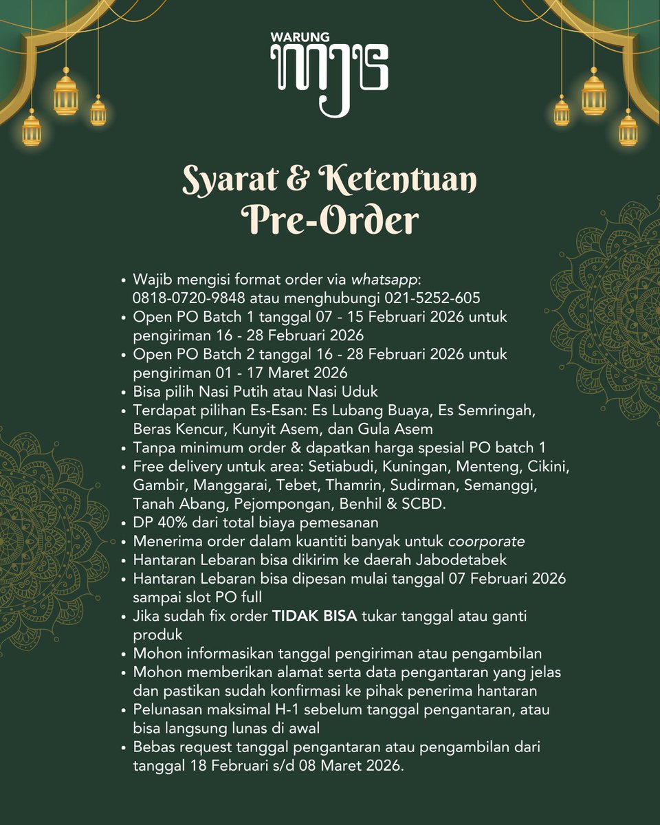 MJSetiabudi's tweet photo. Gak terasa sudah mendekati bulan Ramadan ya. Walaupun sibuk sama kegiatan satu sama lain, bukan alasan untuk gak jalin silaturahmi 😊
Tapi tenang aja, kita tetep nemenin kamu selama Ramadan kali ini sama menu-menu spesial nih buat jalin #silaturahmi.
Monggo langsung dicek~ https://t.co/nGanOPNj4H