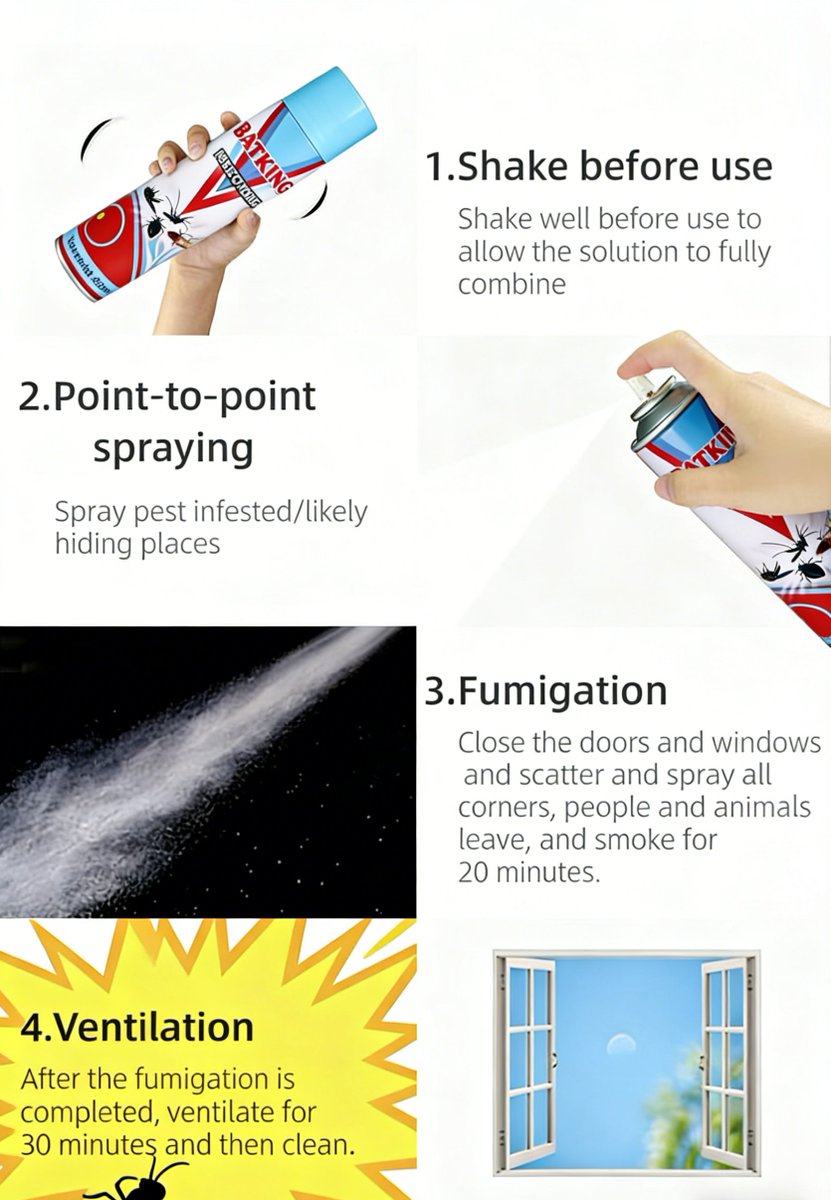 Joyce86_68's tweet image. Say bye to annoying bugs! 🐜❌
Water-based, gentle and effective for your sweet home.
#BATKING #InsectSpray #HomeEssentials