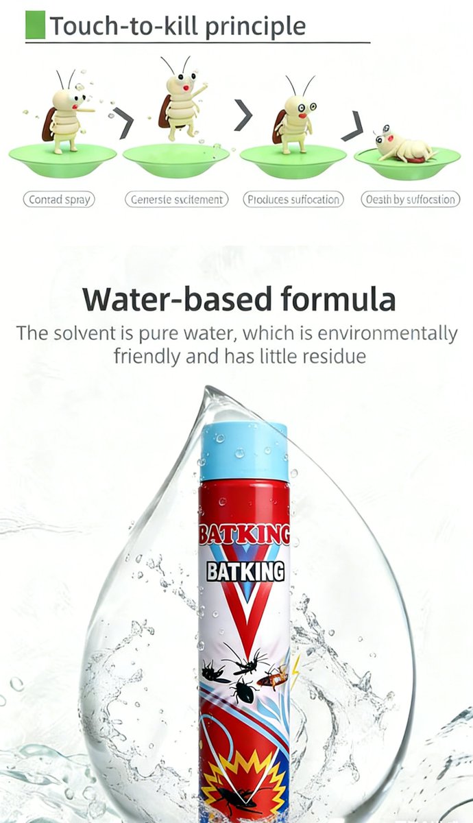 Joyce86_68's tweet image. Say bye to annoying bugs! 🐜❌
Water-based, gentle and effective for your sweet home.
#BATKING #InsectSpray #HomeEssentials