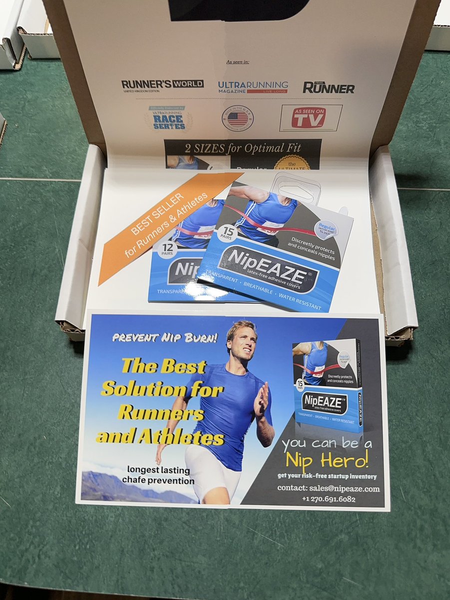 NipEaze's tweet photo. Running Store or Apparel Shop? Email us for a free promo box and find out why nearly 3 million pairs were sold last year. NipEaze is the Original Sports Nipple Cover for Men and Women. Email us today.. sales@nipeaze.com
#runningstore #runningcommunity #apparel #boutique https://t.co/K5v5h2rqYW