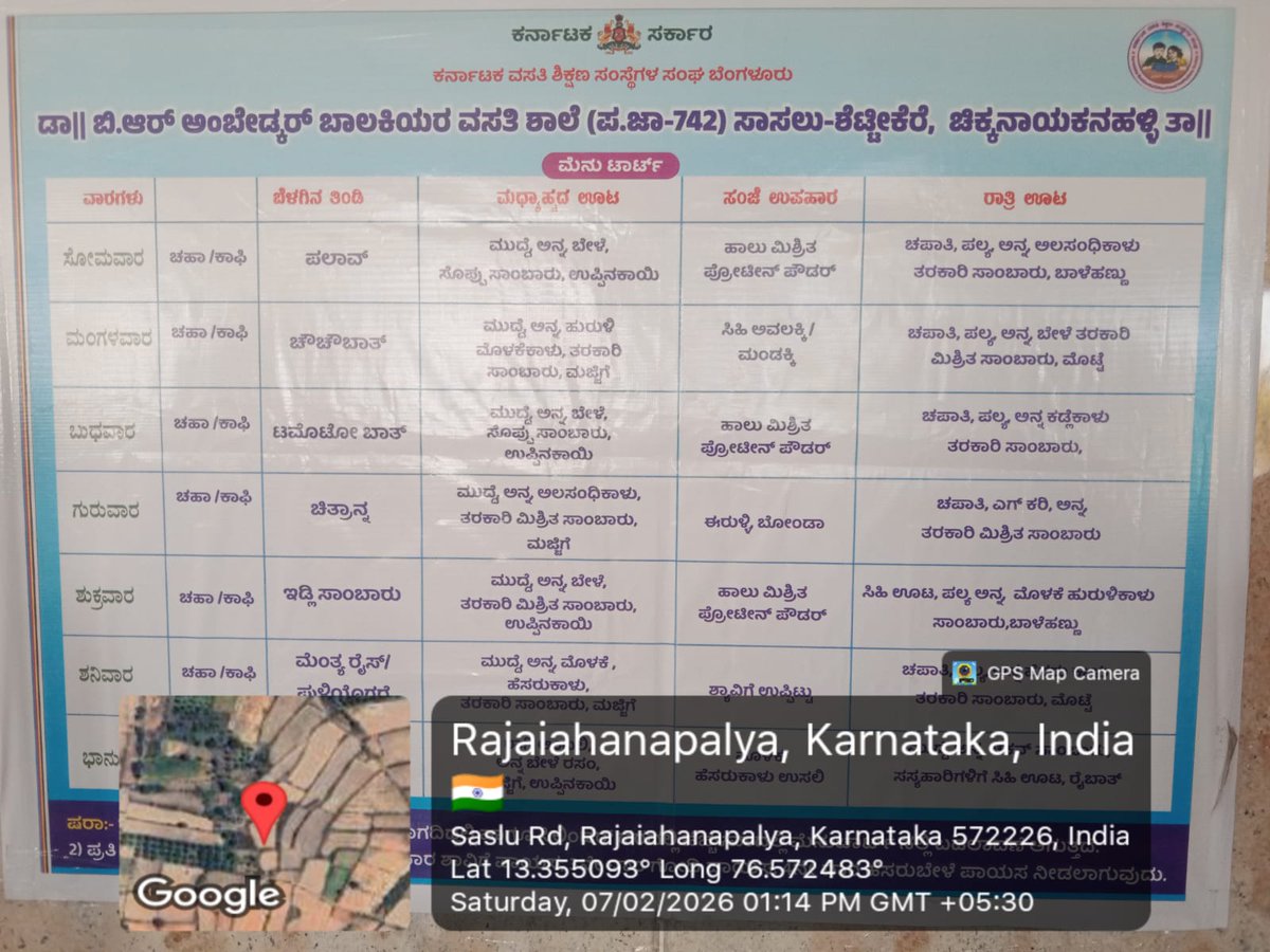 742Sc's tweet photo. Lunch
DBRARS-742 SHETTIKERE CNHALLI
@SWDGoK 
#SocialAudit_SWDMeals 
#SocialWelfare_Karnataka https://t.co/bsHrEBuCbH