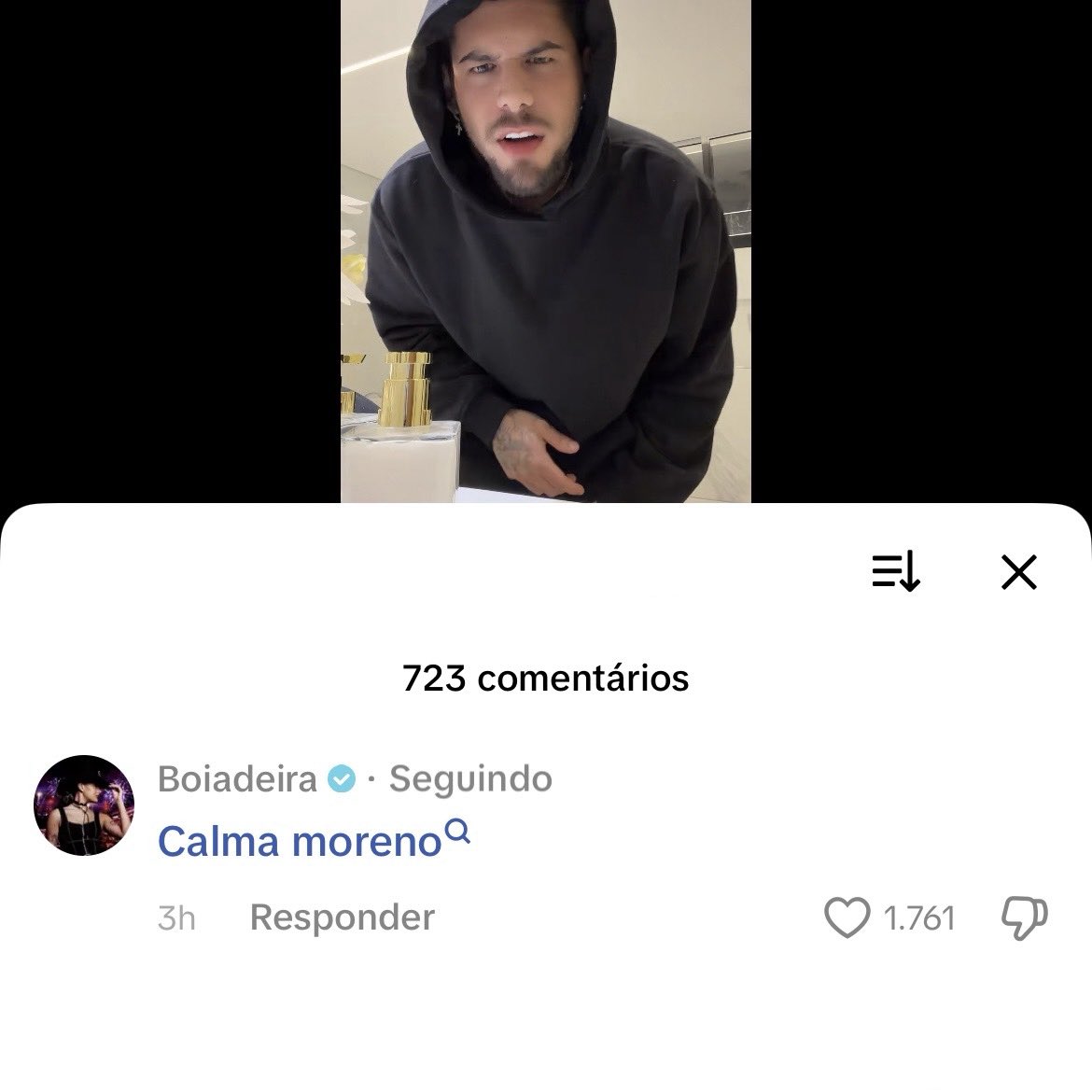 BEST FRIENDS! Ana Castela respondeu com “Calma moreno” em recente vídeo de Zé Felipe no TikTok.