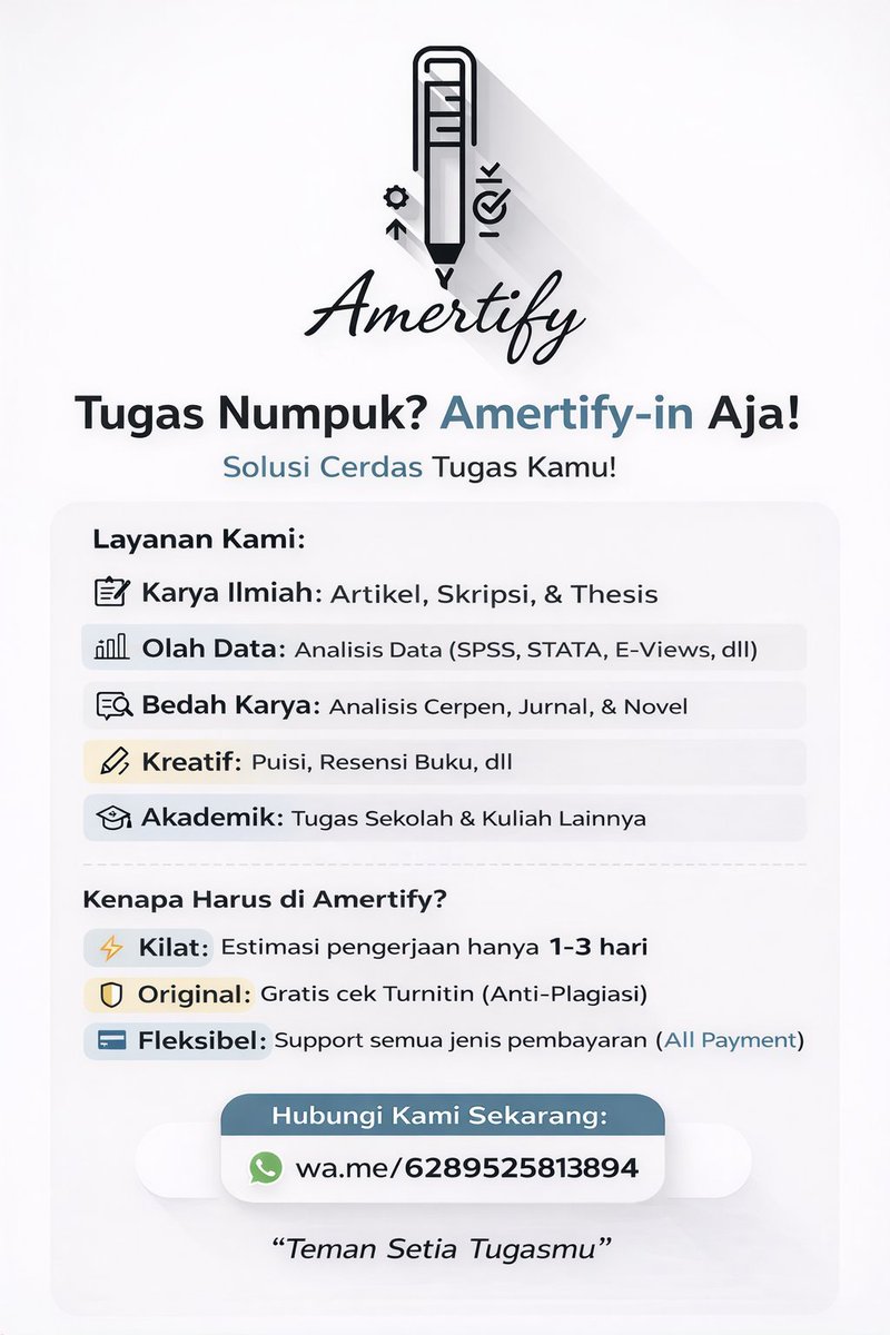 AMERTIFY || Teman Setia Tugasmu tweet media