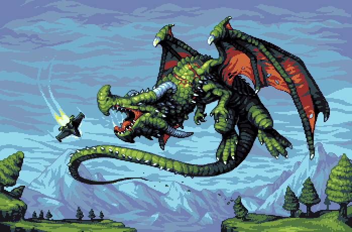 zjdelicious's tweet photo. 2012 #pixelart repost. (Fantasy Vs. Reality) It's the first piece I actually was proud of :) https://t.co/FA8km3SzO6