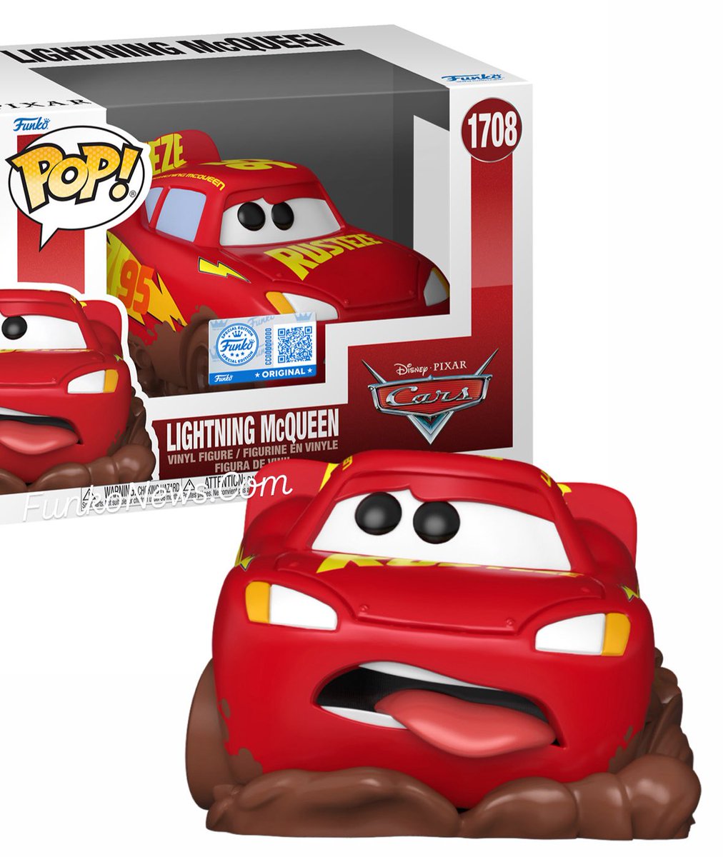 First look! Exclusive Lightning McQueen in Mud Funko POP! Stay tuned to the links below this Wednesday .. 9AM PT!

   EE ~ fnkpp.com/EEDis
   Amzn ~ fnkpp.com/AmDis
   FS ~ fnkpp.com/FSDis

#Ad #Cars #Disney #LightningMcQueen #FunkoPOPNews #Funko #FunkoPOP
