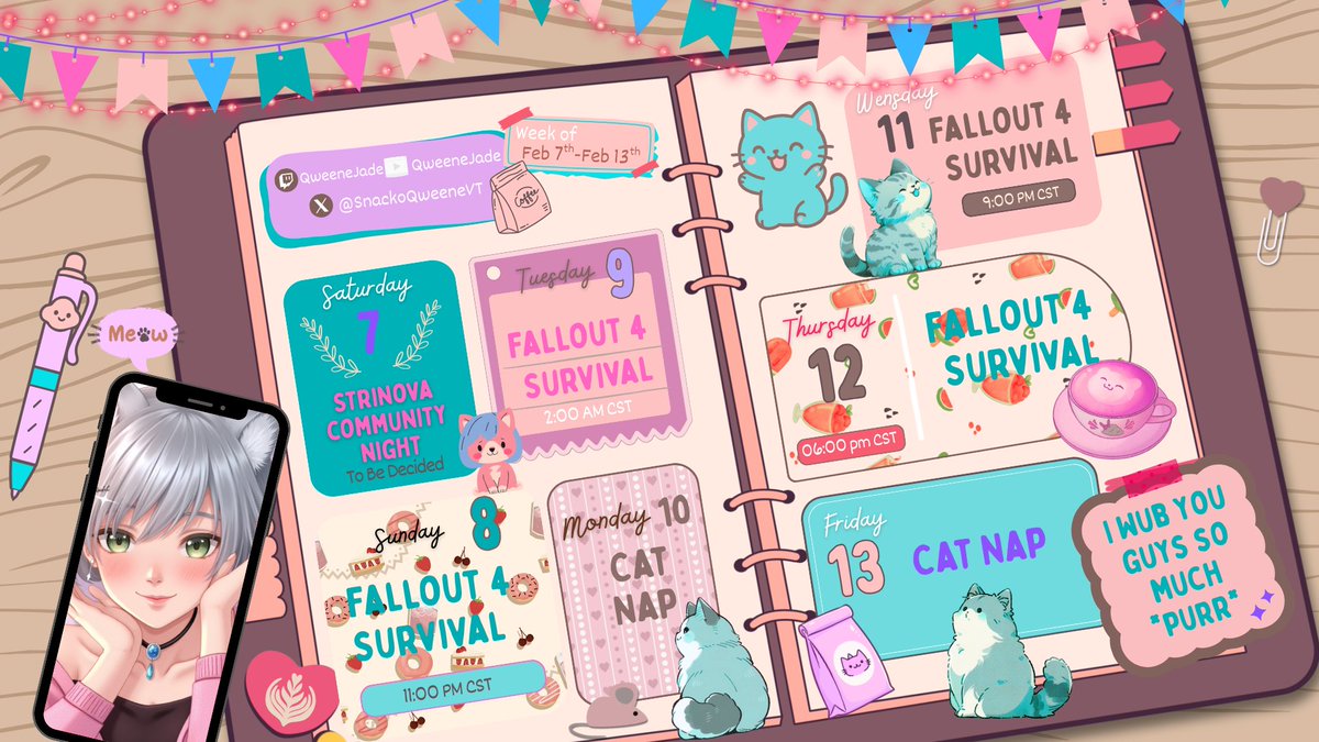 this week scedule cuties #smallstreamers #femboy #cute #streamer