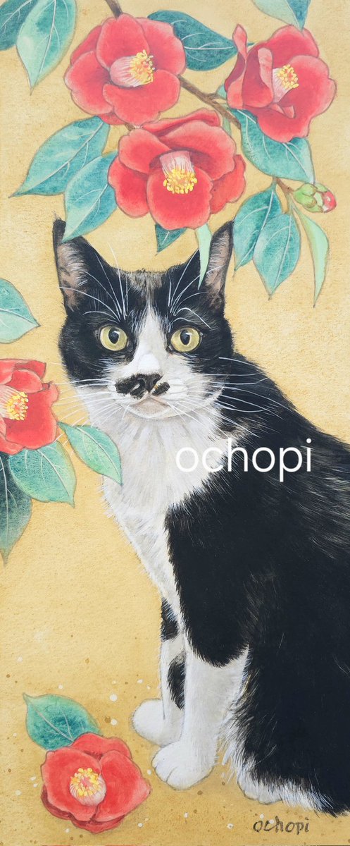 ちょみこと赤い椿完成🐾