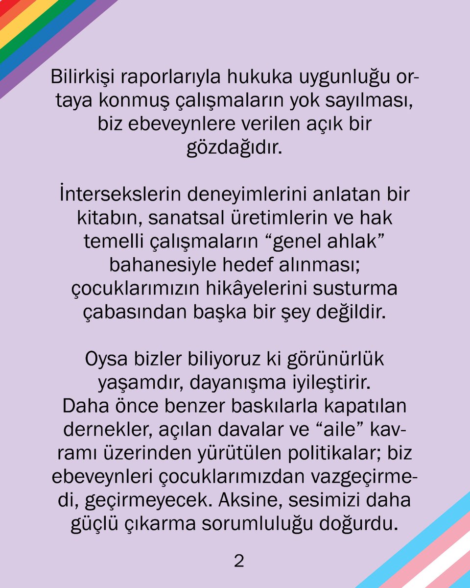 Ankara Gökkuşağı Aileleri Derneği (GALADER) tweet media