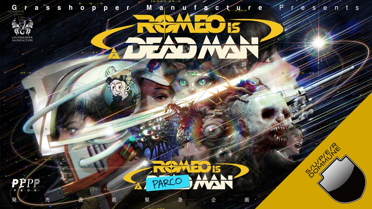 【遂に配信!10F #PBOX ＆9F #DOMMUNE の二元中継!▶︎dommune.com】<2/7土><a href="/Grasshopper_JP/">グラスホッパー・マニファクチュア</a> ROMEO IS A DEAD MAN直前「ROMEO IS A PARCOMAN」須田剛一,ローリング内沢,DJフクタケ,山﨑廉,能丸督之,広岡毅,服部グラフィクス,鈴木タカヨシ,Bose,金子ノブアキ,山岸聖太●LIVE:BLYY,LubySparks