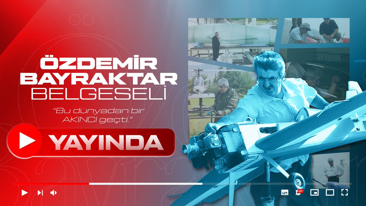 “Özdemir Bayraktar Belgeseli: Bu dünyadan bir AKINCI geçti!” 

“Özdemir Bayraktar Documentary: An AKINCI passed through this world!” 

🎬 Belgesel | Documentary: mth.tc/OzdemirBayrakt…

🔴 Canlı Yayın | Live Broadcast: