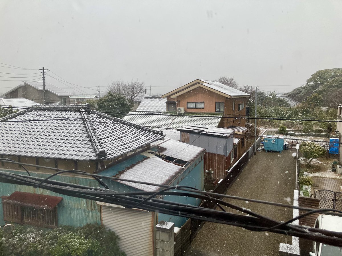 うっすら雪景色‥