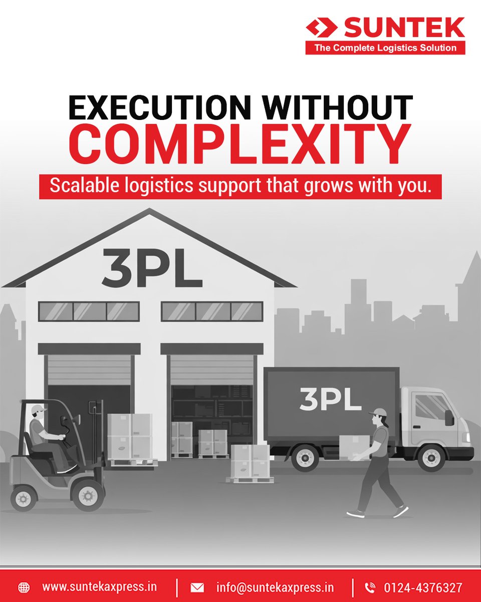 Suntek Axpress 3PL services manage warehousing, fulfillment, and distribution, helping businesses streamline operations and focus on growth. #SuntekAxpress #3PLServices #OrderFulfillment #SmartLogistics