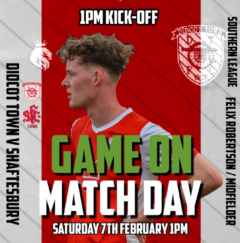 DidcotTownFC's tweet photo. 🚨Pitch inspection passed - Early Kick-off🚨

Despite more heavy overnight rain,  the pitch is still in good condition and prepared for the game today. 

Didcot Town are back in home action this lunchtime when they welcome Shaftesbury to the Loop Meadow Stadium for a 1pm kick-off in their Southern League Division One South clash. 

🗓Saturday 7th February
⌚️1pm
🆚️ @SFC1888
🏆Southern League Division One South
🏟Loop Meadow Stadium
💷 Adults £12, Concessions £8 (65+, MOD, Blue Light Workers), Under 16s £3, Under 5s Free