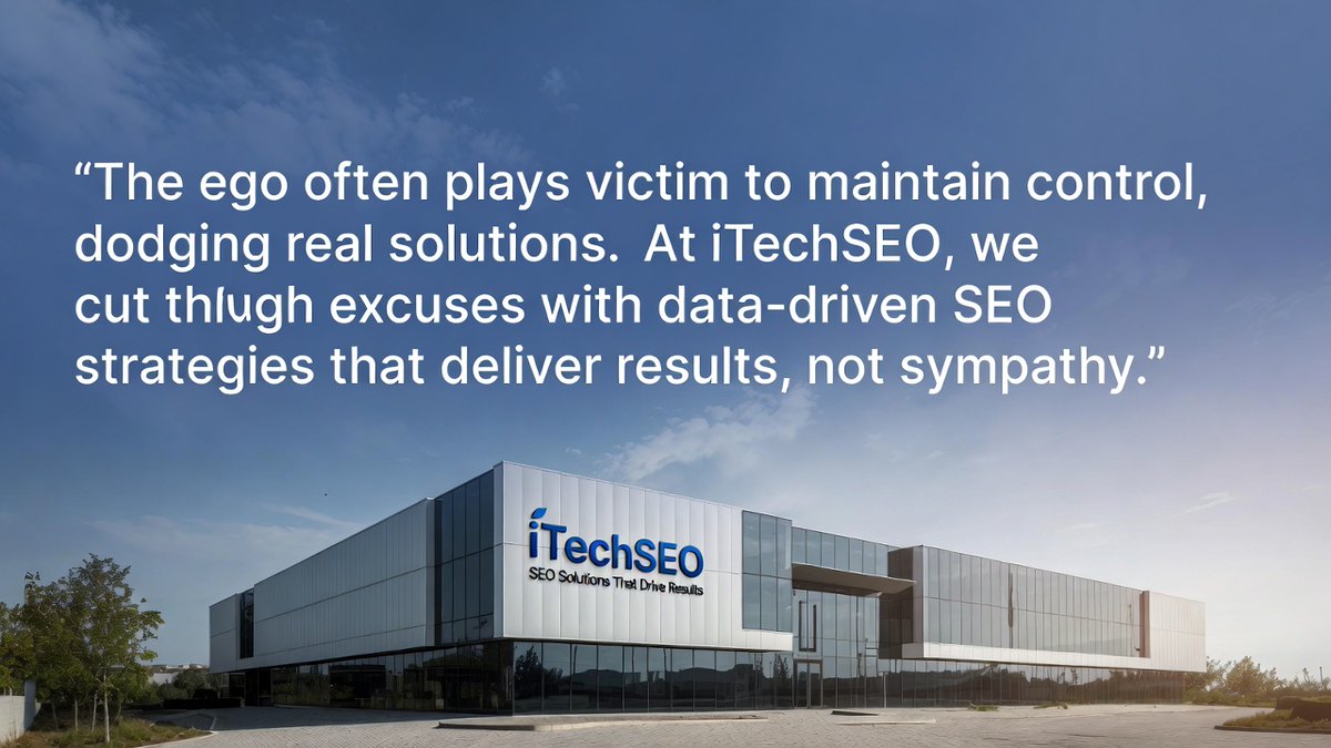 Ego plays victim to control &amp; manipulate. iTechSEO seeks solutions via data-driven SEO. Ditch sympathy—get results!                                                                                             itechseo.com/blog/seo/how-w…                                    🚀 #SEO