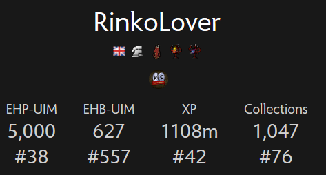 5k uim ehp!

Been a bit less active lately than usual, but been approaching this goal for a while!