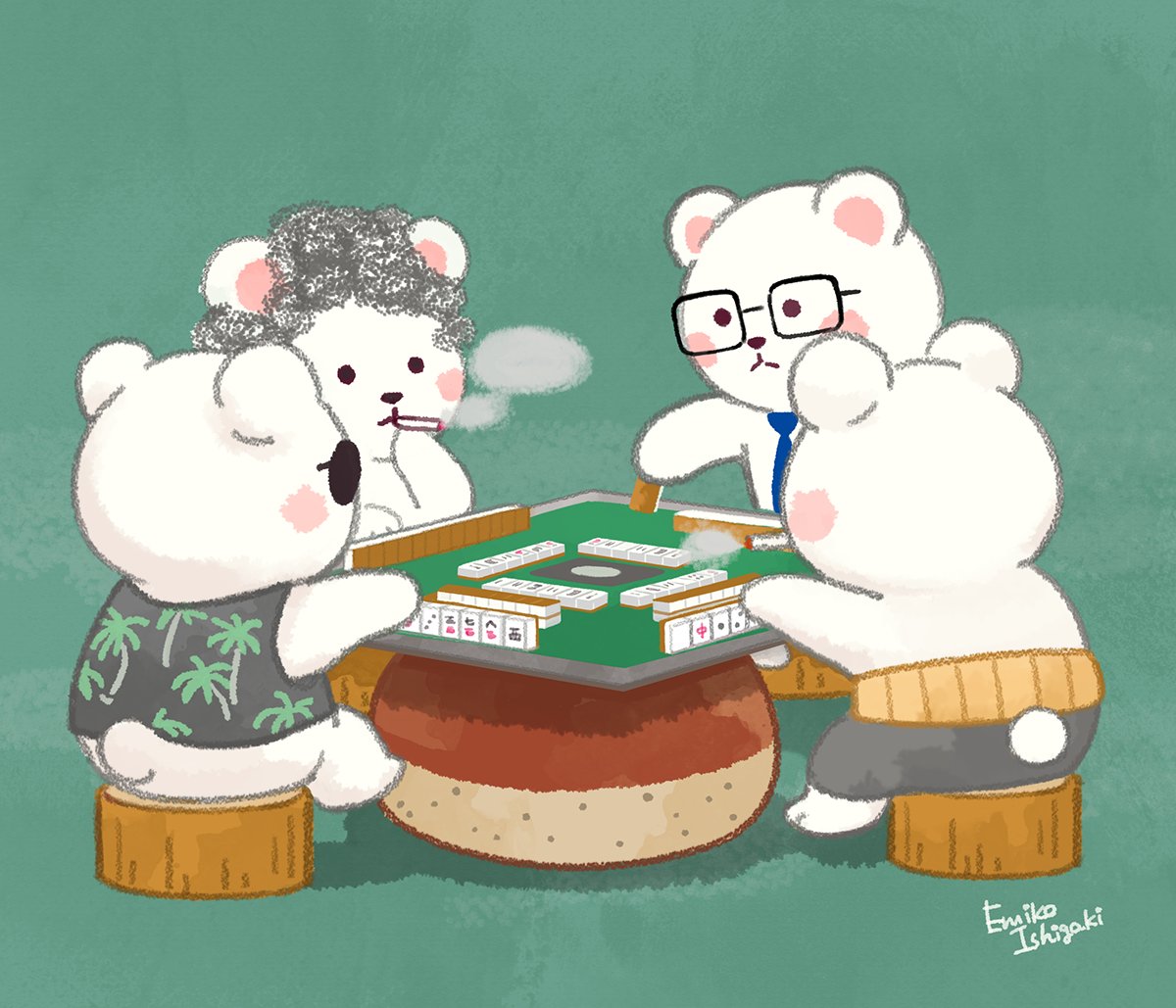 くまーじゃん
#麻雀