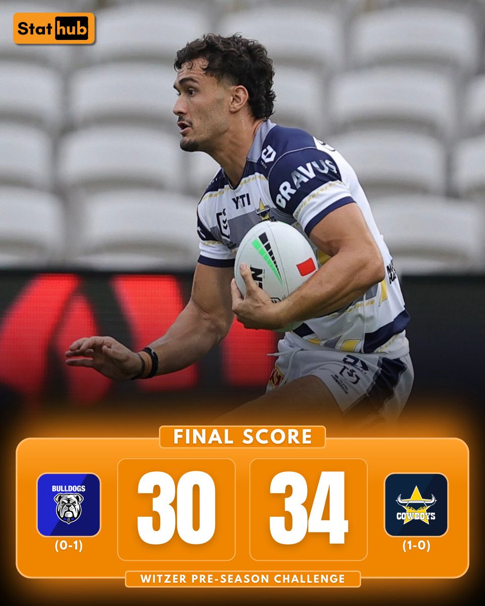 Stat__Hub's tweet image. The Cowboys kick off the Witzer Pre-Season Challenge with a win over the Bulldogs!