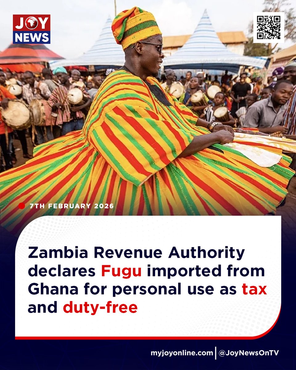 Zambia Revenue Authority declares Fugu imported from Ghana for personal use as tax and duty-free

#JoyNews #Viral #Explorepage #Ghana #JoyFM #GhanaNews #Ghana #NewsUpdate #Africa #GhPolitics #News #AfricaNews #CurrentAffairs